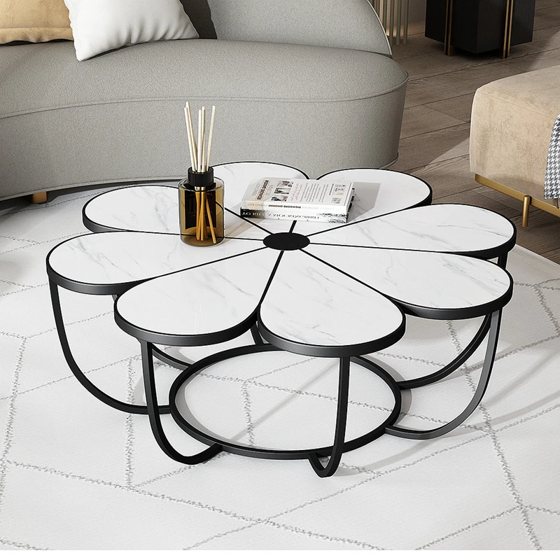80cm Diameter Large Petal Shape Marble Table 5 80cm Diameter Large Petal Shape Marble Table 5
