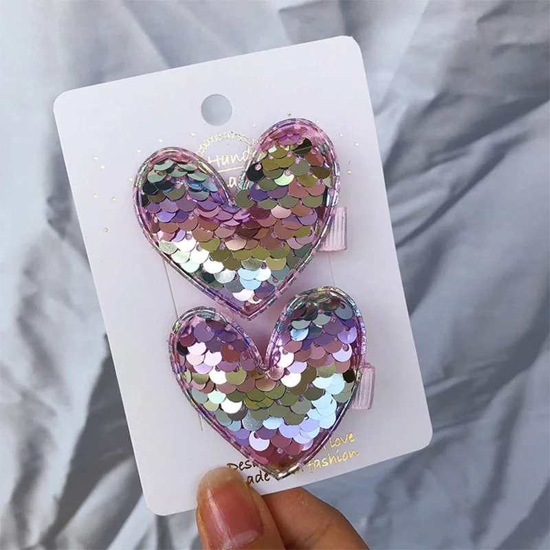 11(2pcs) 2 шт./компл. милые заколки для волос для детей юбка-пачка для девочек радужных цветов зайца и блестками в форме сердца в форме звезды мультяшные заколки модные заколки для волос - Цвет: 11(2pcs)
