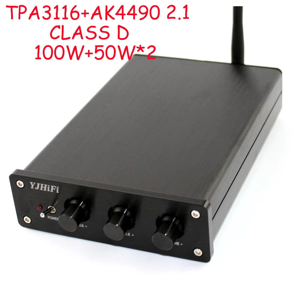 TPA3116+AK4490 2.1 Bluetooth Class D digital power amplifier HIFI home desktop audio fever 100W+50W*2 | Электроника