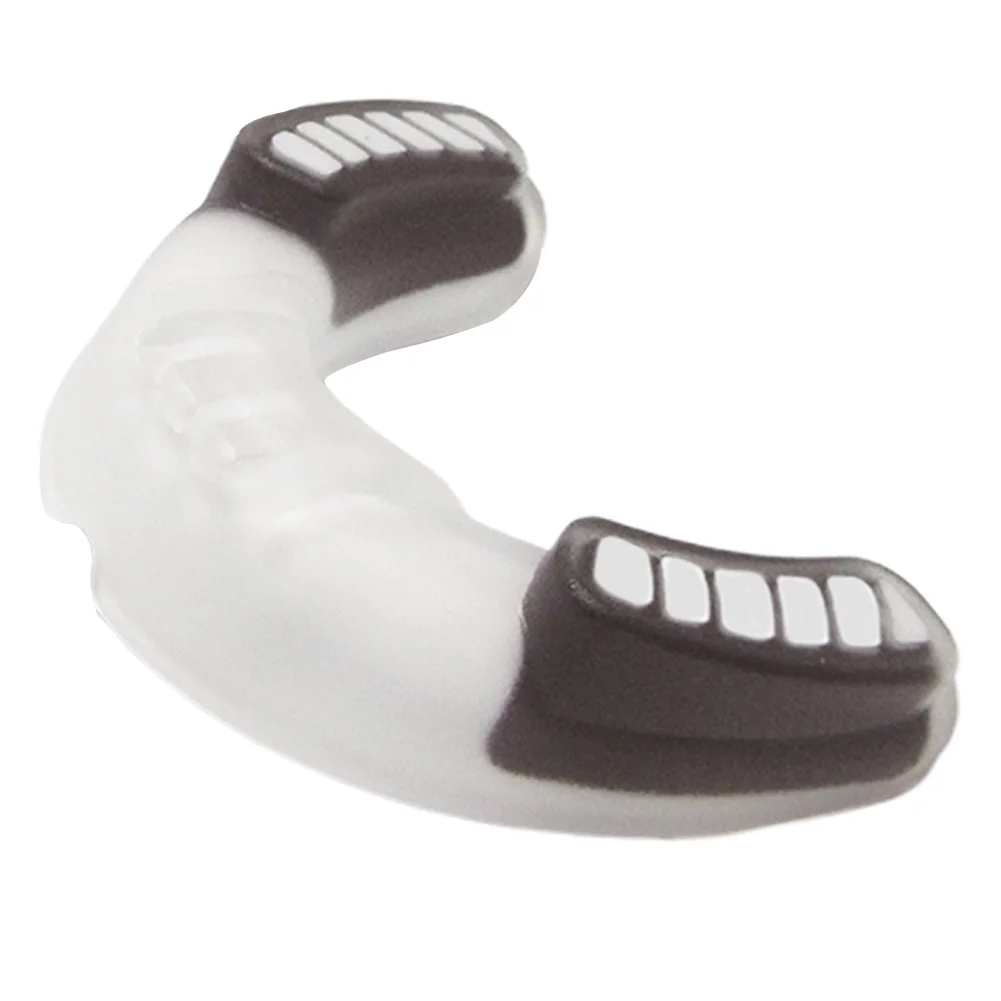 Односторонний бокс безопасности Капа с Flowport профессиональное Защитное снаряжение щит Санда Баскетбол зубная скобка для кормления - Цвет: Белый
