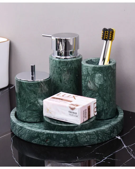 Bathroom Accessories Sets Green | Bathroom Set Toothbrush Holder Soap - Bathroom - Aliexpress