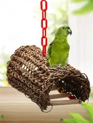 Новый стиль высокого качества качели для попугаев игрушечный тоннель станция Подставка деревянная Бар лестница палатка для птиц