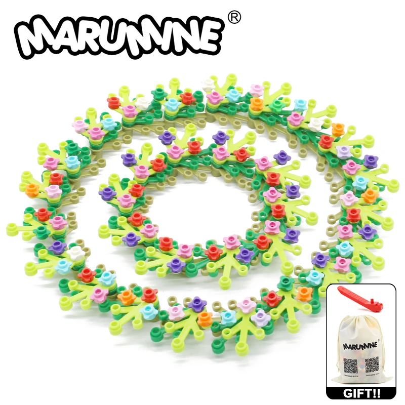 Набор кубики MOC цветочные гирлянды строительные блоки аксессуары для украшения запчасти травы сцена набор