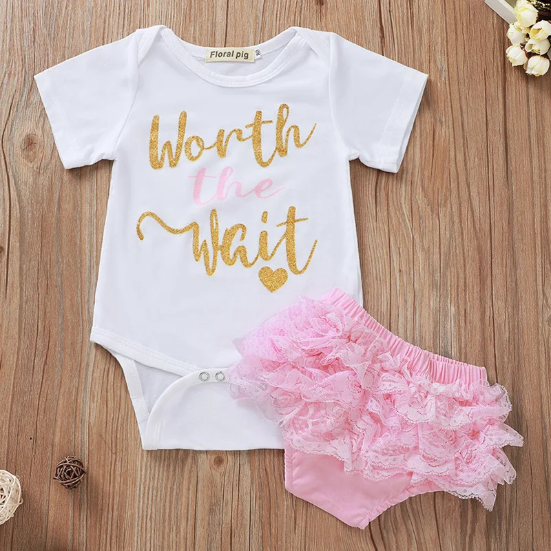 Worth-The-Wait-Print-Newborn-Infant-Baby-Girl-Romper-Jumpsuit-With-Underwear-Short-Sleeve-Sunsuit-Summer