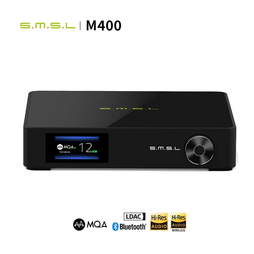SMSL M400 плеер ЦАП чип AK4499 сбалансированный USB DAC Поддержка MQA декодирования DSD 32 бит 768 кГц XMOS XU216 Bluetooth ТПП декодер