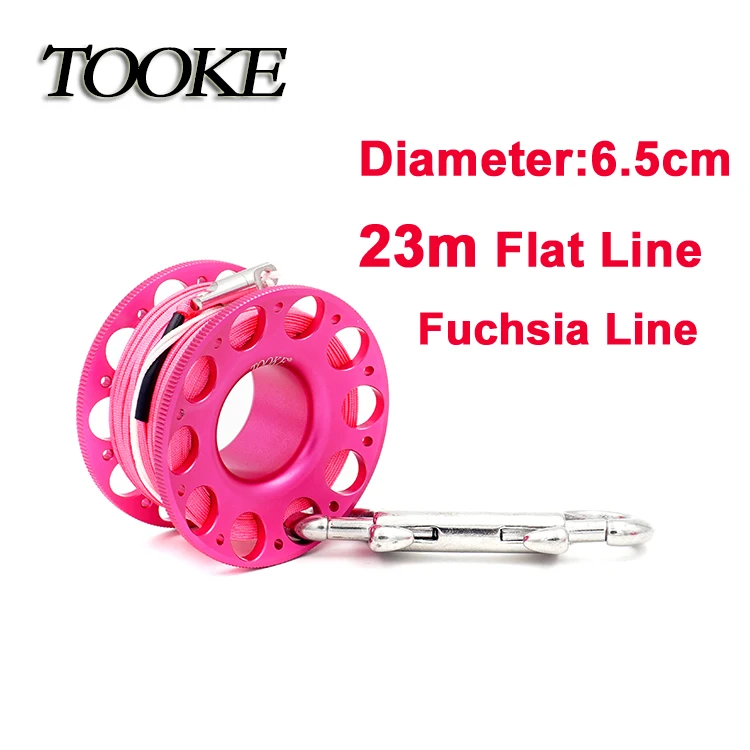 TOOKE 4色铝合金线轮2mm 玫红色+玫红线23m TG739BMei23