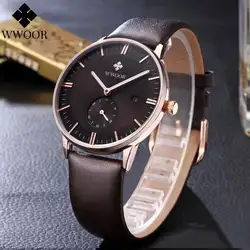 Montre Homme 2019 WWOOR Роскошные Брендовые мужские часы, чехол из нержавеющей стали, кварцевые модные водонепроницаемые мужские наручные часы с