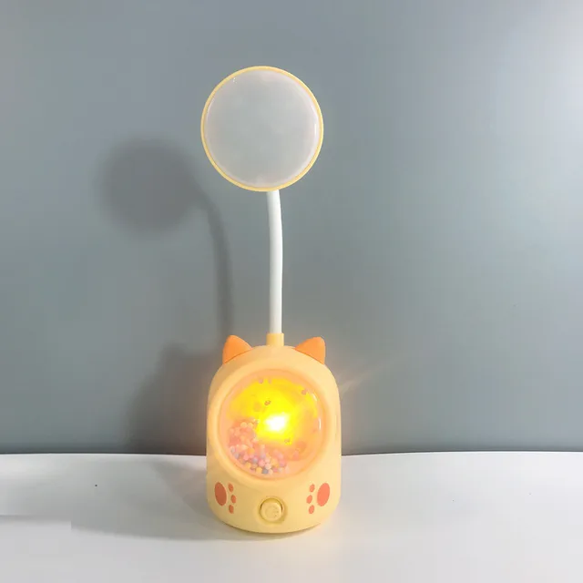 Dinosaur LED Night Light Bedroom Bedside Sleep Lights Student Desk Table Lamp Usb Charging Dormitory Kindergarten Children Gift cat E