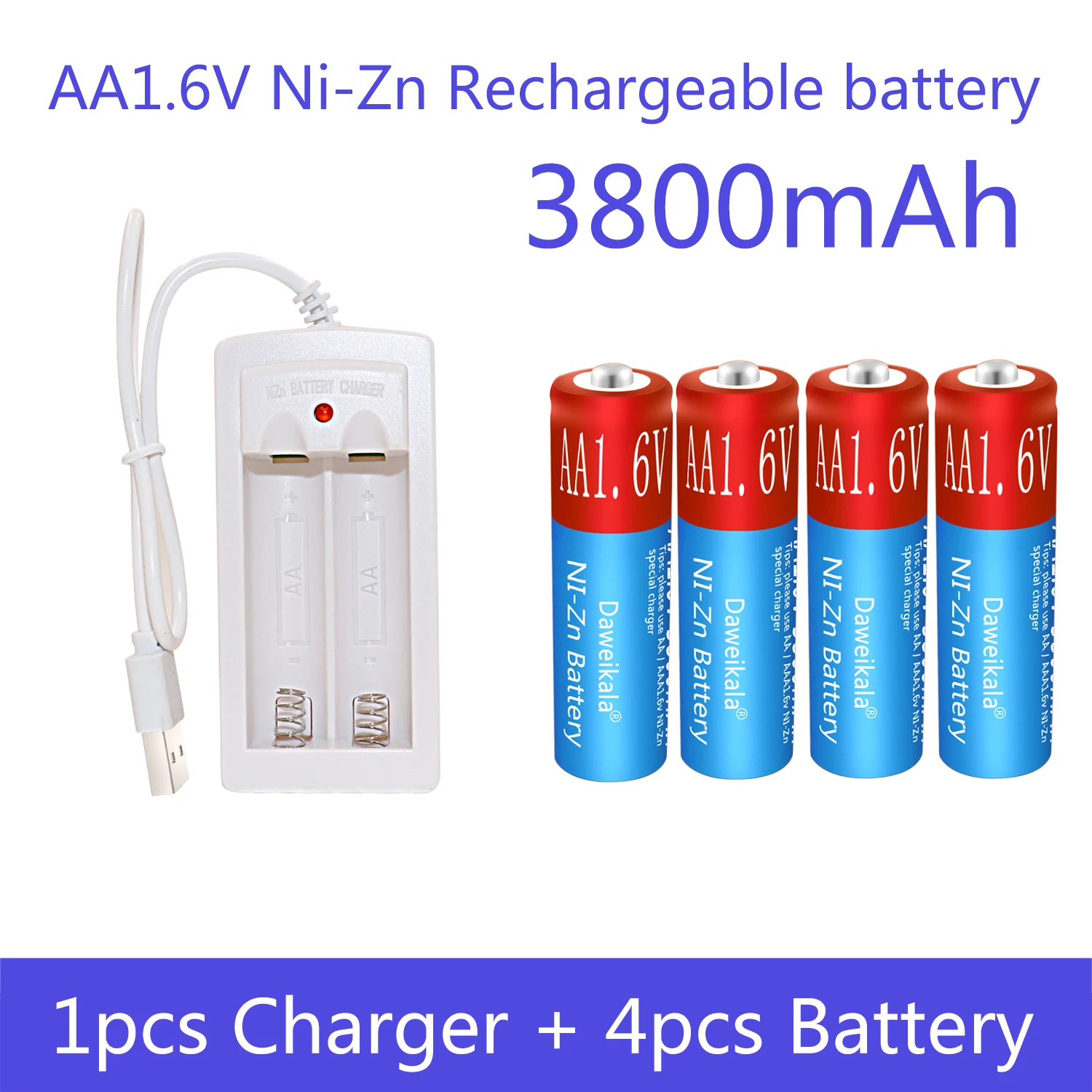 NiZn AA аккумуляторные батареи Ni-Zn 3800 мАч 1 6 в аккумулятор для игрушек MP3 Солнечная