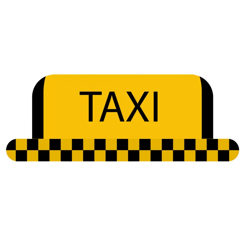 

1pcs Yellow Checkered TAXI Car Window Sticker Retro Decals Fashion Car-styling Accessories