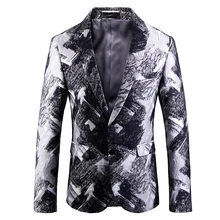 High Quality Leopard 4xl Blazer Men Prom Party Club Slim Fit Blazer Hombre Suit Jacket Men Vetement Homme