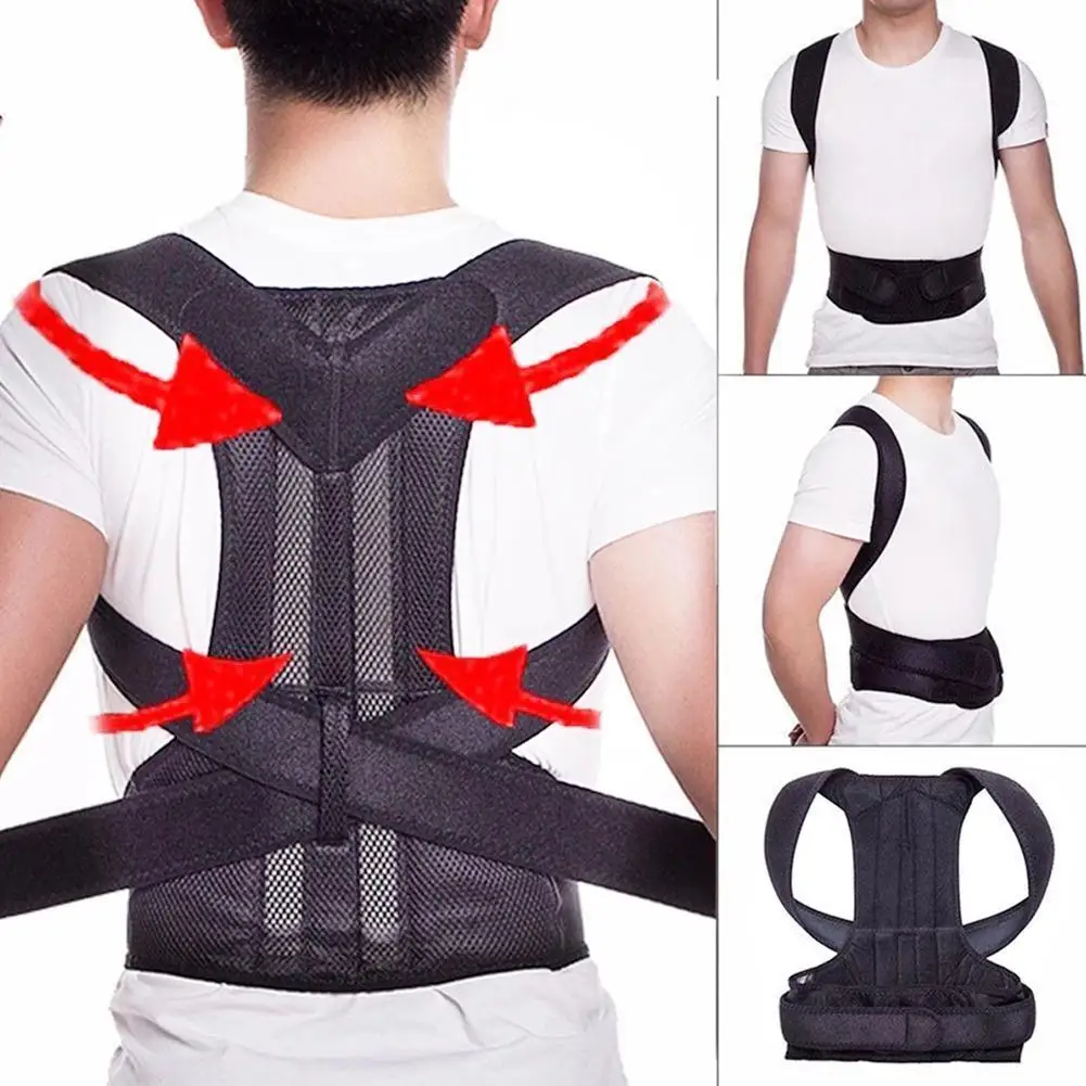 

Posture Correction Tape Back Posture Corrector Brace Men Trainer Posture Adjustable Corrector Back Women Belt Back Therapy V0S8