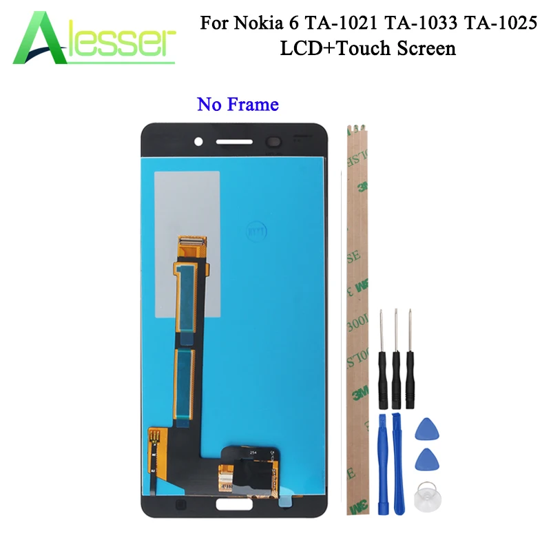 Alesser для Nokia 6 LCD TA 1021 1033 1025 дисплей и сенсорный экран дигитайзер сборка Замена +