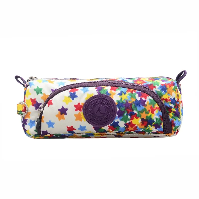 ACEPERCH Fashion Women Pencil Case Travel Neceser Cosmetic Bag Zipper Nylon Toiletry Organizador Makeup Bag Ladies - Color: Stars