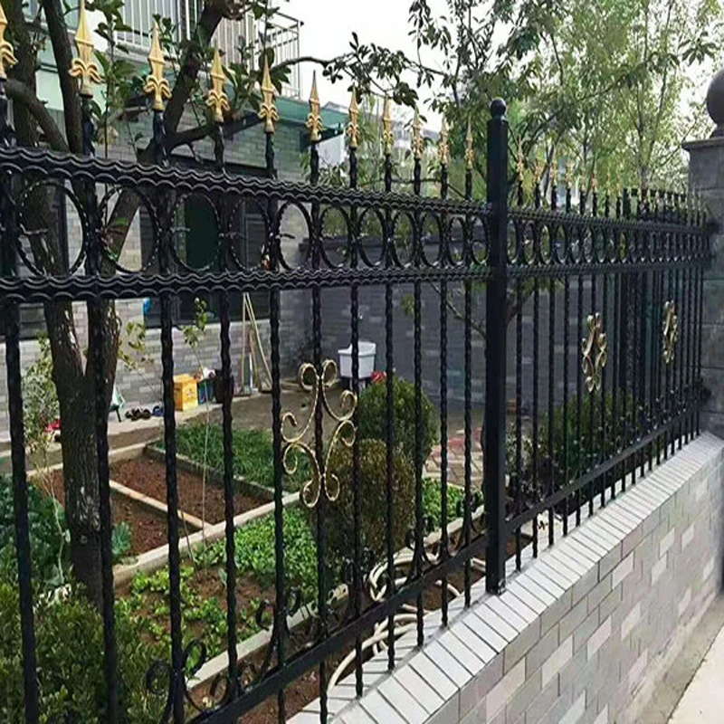 Ironcraft Fences 6 ft. x 6 ft. Euro Steel Fence Panel, Black
