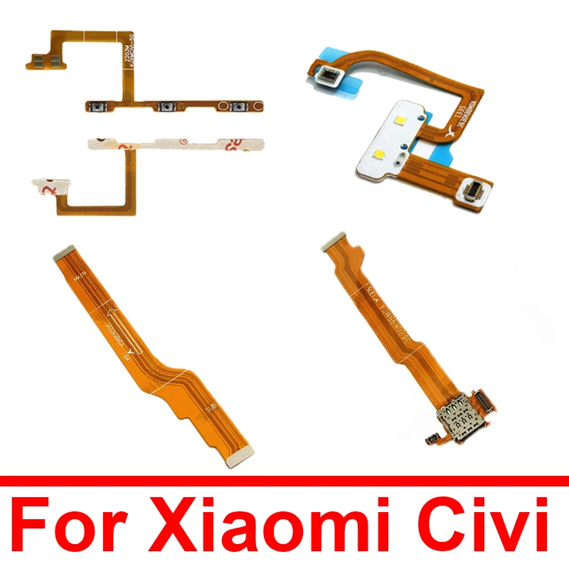 

Mainboard Power Volume Flashlight Sim Card Flex Cable For Xiaomi Mi Civi Motherboard Sim Card Power Flash Flex Ribbon Parts