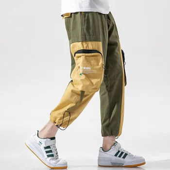 

2020 New Summer Pants Cotton Men's Trousers Casual Loose Trend Hip-hop Motorcycle Nine Points Pants Men High Quality