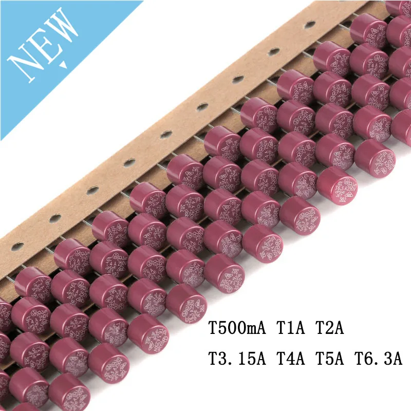 10 шт. цилиндрические предохранители T0.5A 1A 1.6A 2A 2.5A 3.15A 4A 5A 6.3A 250V медленный