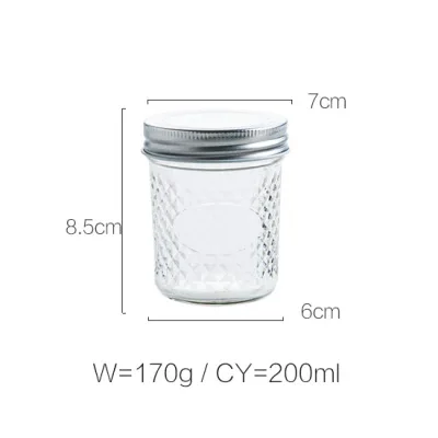 200ML 200/350/500/600 мл Стекло запечатанные банки Кухня прозрачный Стекло бутылочки Бытовая Еда банки для хранения Сухофрукты бак для хранения - Цвет: 200ML