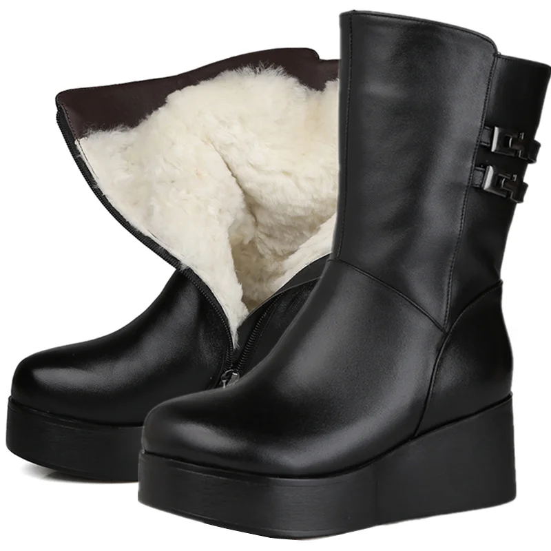 warm leather boots womens