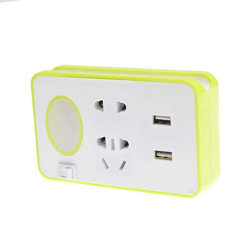 1PC Night Light With Smart Intelligent USB Socket Multifunction Wireless Charger Luminous Electrical Socket Plug Adapter