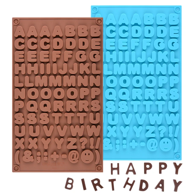 SILIKOLOVE New English Letters Silicone Chocolate Mold for Cake