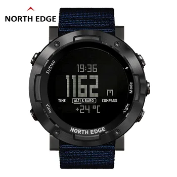 

NORTH EDGE Men Sport Watch Altimeter Barometer Compass Thermometer Step Pedometer Calorie Watches Digital Running Climbing Watch