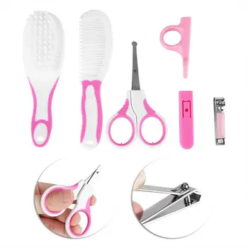 6Pcs Babies Nail Hair Manicure Brush Kids Grooming Kit Accesorries Newborn Baby Healthcare Kits Mother and Baby Care Set 1