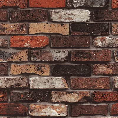 

3D Antique Brick Pattern Green And Red Brick Wallpaper Retro Hotel Barber Shop Corridor Entrance Engineering Wallpaper