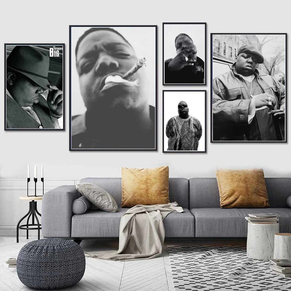 Знаменитый b. I.g Biggie Smalls хип-хоп рэп фотообои искусство картина для гостиной