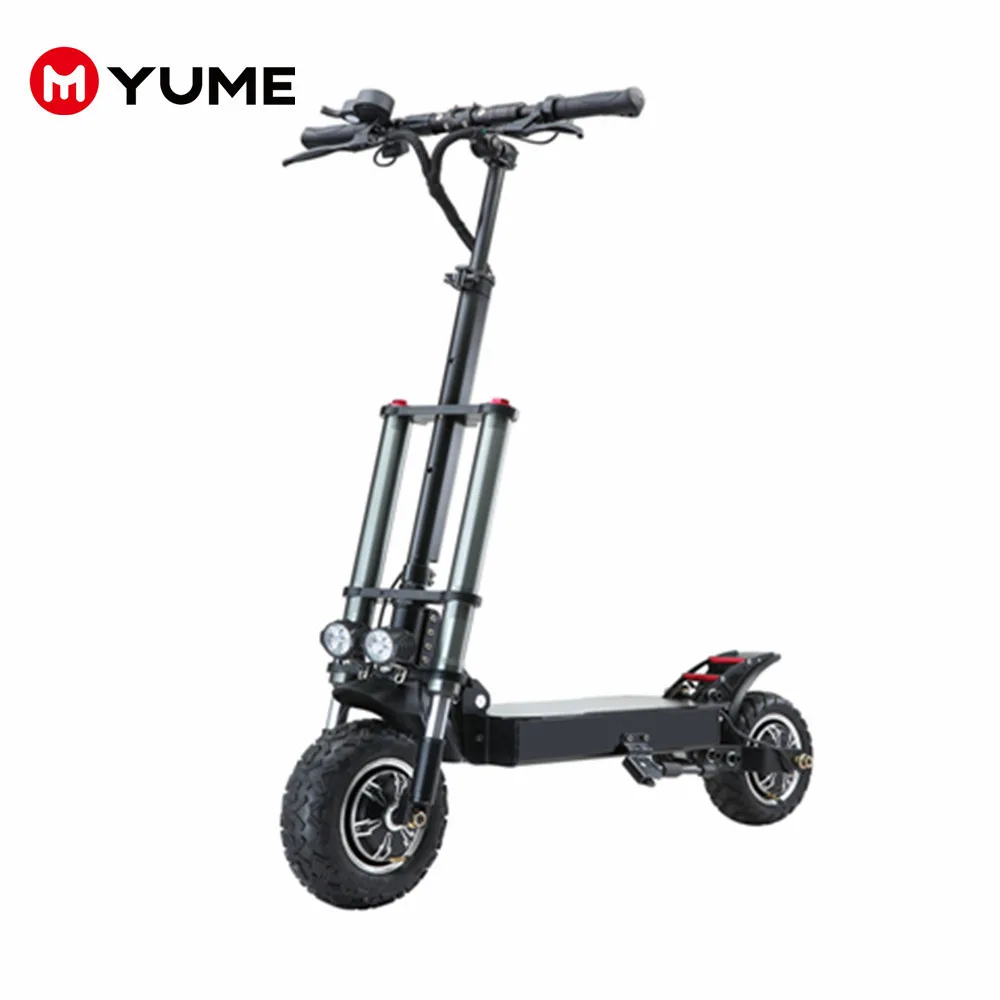 

YUME Y10 Powerful 10" Dual Motor 2400W Off Road Tires Up to 40Mile&40mph Foldable Electric Scooter for Adults