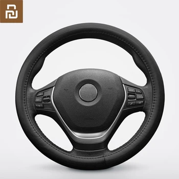 

Youpin Car leather steering wheel cover First layer leather Sweat-absorbent breathable anti-slid Fine hand stitching top quality