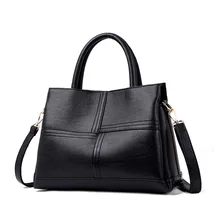 Три отделения роскошные сумки женские сумки на плечо высококачественные кожаные сумки-шопперы для женщин мягкие кожаные женские ручные сумки