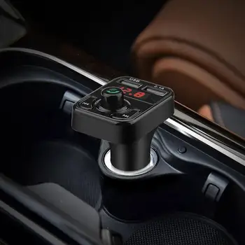 

Vehemo Universal 12V Car FM Transmitter Bluetooth Wireless Radio Adapter FM Adapter USB Charger Voltage Detection