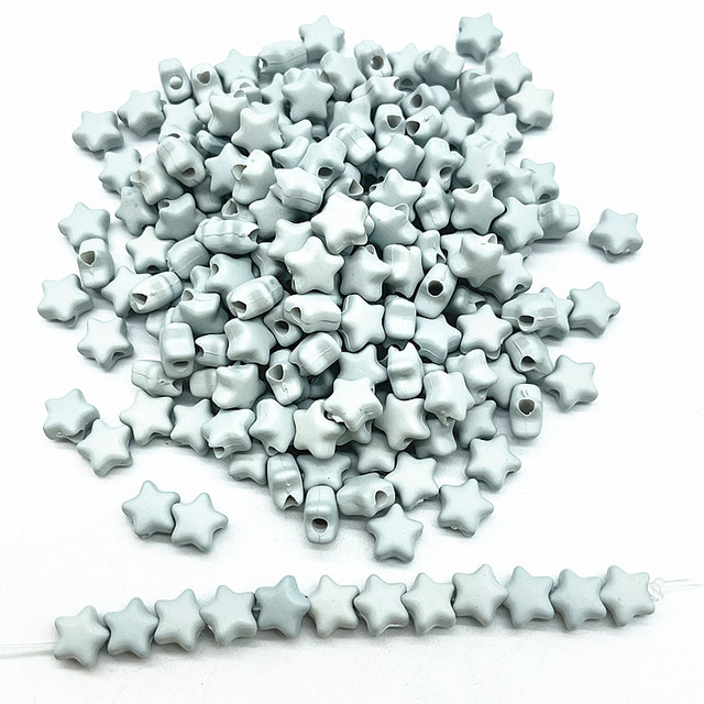 10mm Matte Five-pointed Star Acrylic Loose Spacer Beads for Jewelry Making DIY Handmade Bracelets Accessories
