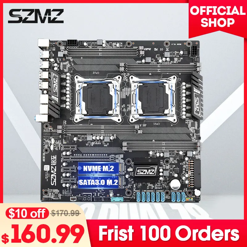 SZMZ X99 Dual CPU Motherboards Socket LGA 2011-3