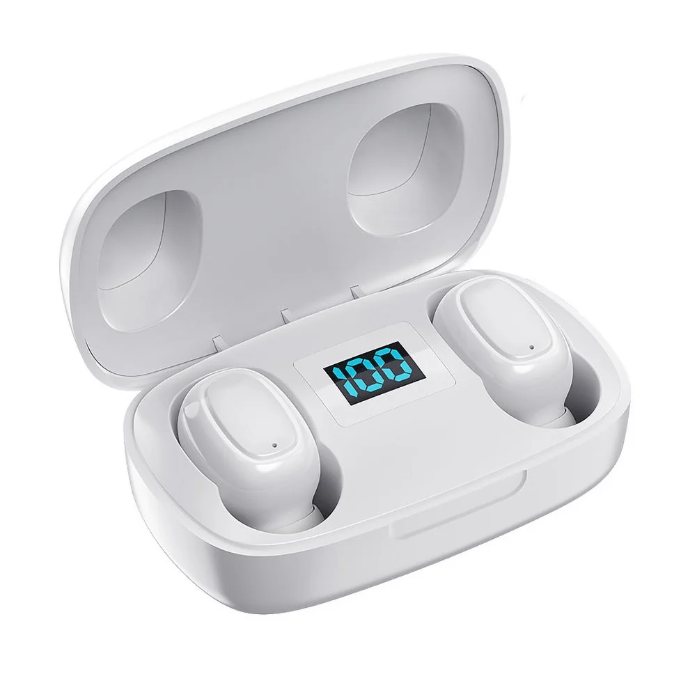 T10 Bluetooth headset sports wireless headset T10S binaural digital display tws Bluetooth earplugs Wireless Earphones Earbuds
