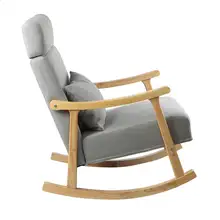 Chaise à bascule en tissu et bois pour adultes, mobilier de maison, de luxe, Design moderne