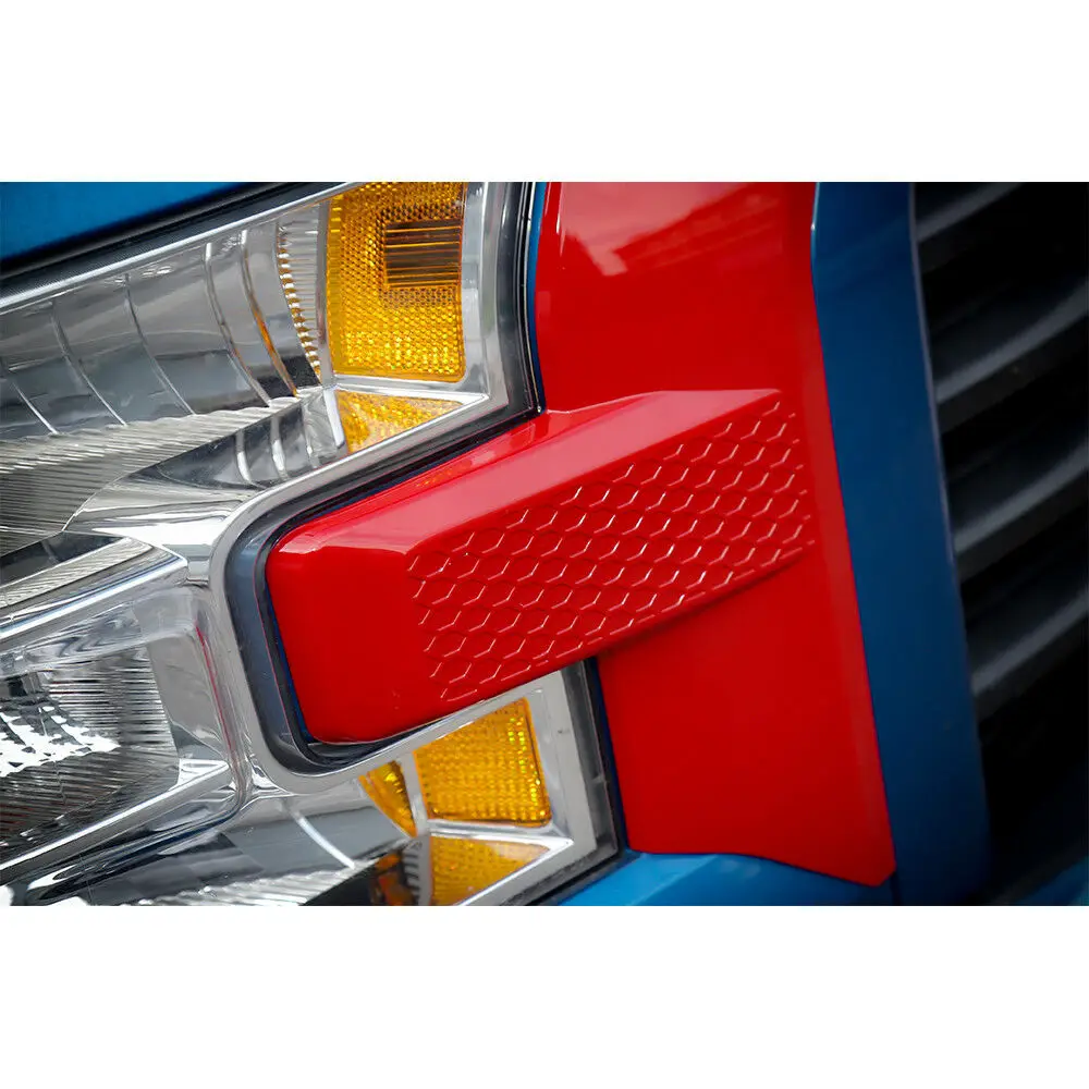 Для Ford F150+ Автомобильный ПЕРЕДНИЙ БАМПЕР фара решетка облицовки радиатора аксессуары красный