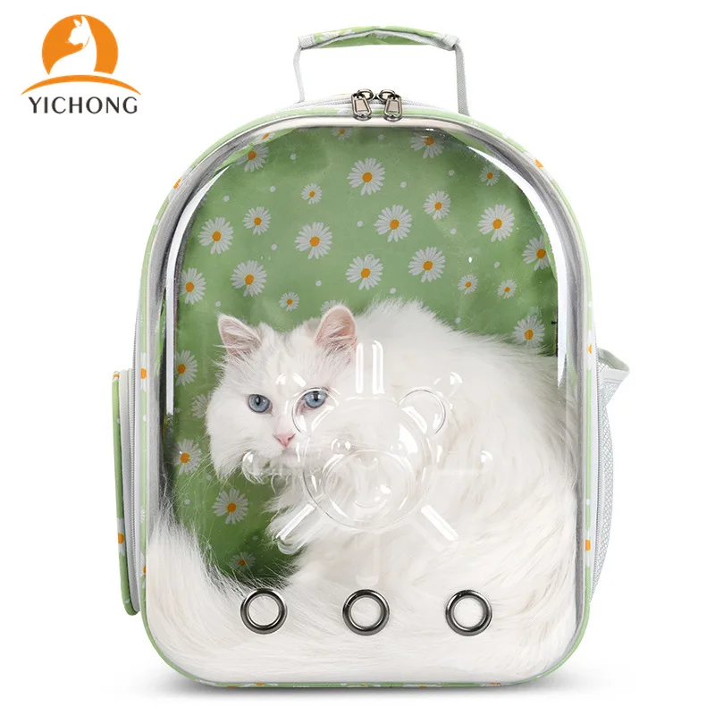 Backpack Cat Pet-Carrier-Bag Dog-Space Travel Transparent Outdoor Breathable YC234 Daisy