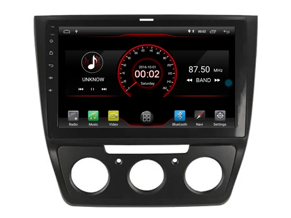 Clearance Car Android 9.0 Player for Skoda Yeti Manual AC 2015 tape recorder 4G Lte sim card Bluetooth GPS Radio Head Unit 2.5D IPS screen 5