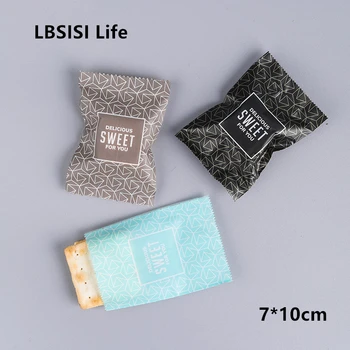 

LBSISI Life 100pcs Sweet Snowflakes Cookie Nougat Candy Bags Biscuit Nougat Baking DIY Machine Seal Bag For Wedding Baby Shower