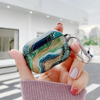 

Fashion Marble Pattern For Airpods 1 2 Pro Earphone Cases Soft Silicone Case Cover For Air Pods Pro 2 1 with Keychain Case