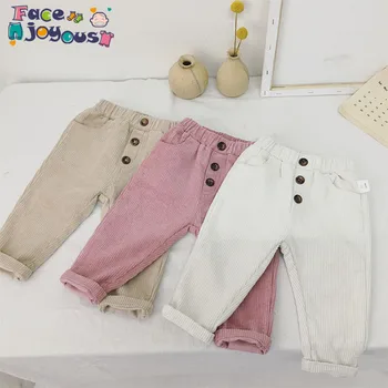 

2019 Children Pants Corduroy Kids Spring Autumn Clothing Girls Trousers For Baby Boys Harem Pants Toddlers Solid Ribbed