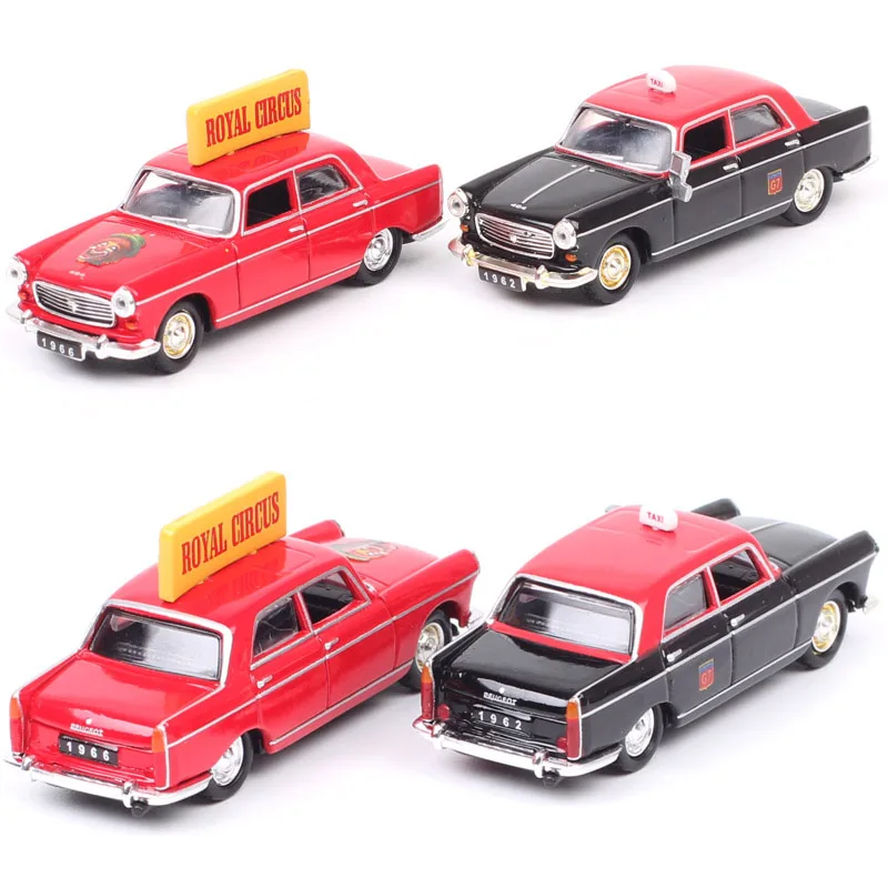 1/87 Scale Small Classic Universal Hobbies Peugeot 404 Berline 196 Taxi Royal Circus Diecast Metal Car Model Toy Vehicle Replica