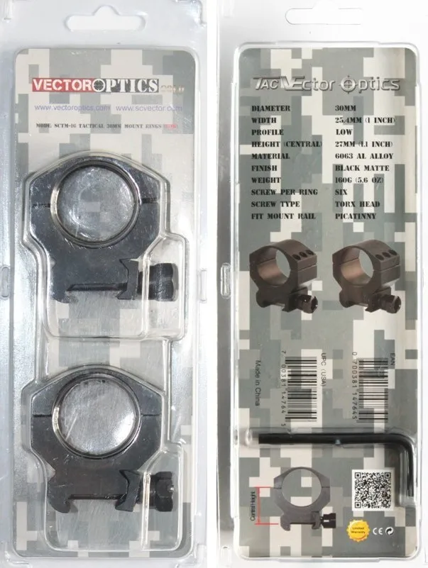 VO Tactical 30mm Low Mount Ring Acom 4