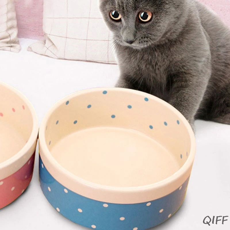 Коты/собачья миска Керамика Pet лук воды Чаша Блюдо для кошек Керамика чаша