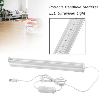 

USB Rechargeable Handheld Sterilizer Aluminum Living Room Home Office 6W Travel Portable LED Ultraviolet Light Ozone Generator