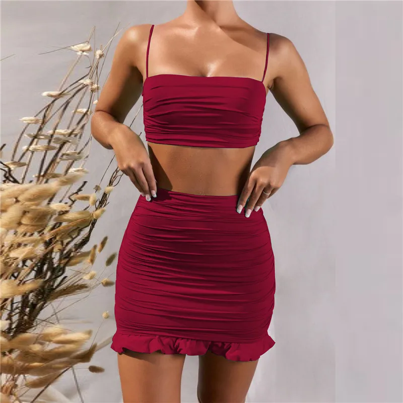 ruched summer women set dress13