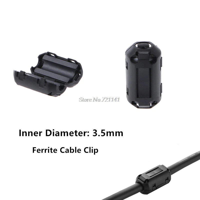 12 pcs 5 mm Dia bruit Suppresseur Clamp-on avec noyau en ferrite Anneau Pour Données Câble USB